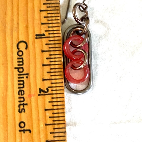 Earrings Steampunk Industrial Diesel OOAK Handmade - Picture 2 of 6